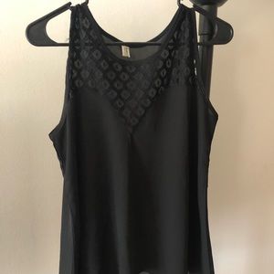 Black tank top blouse